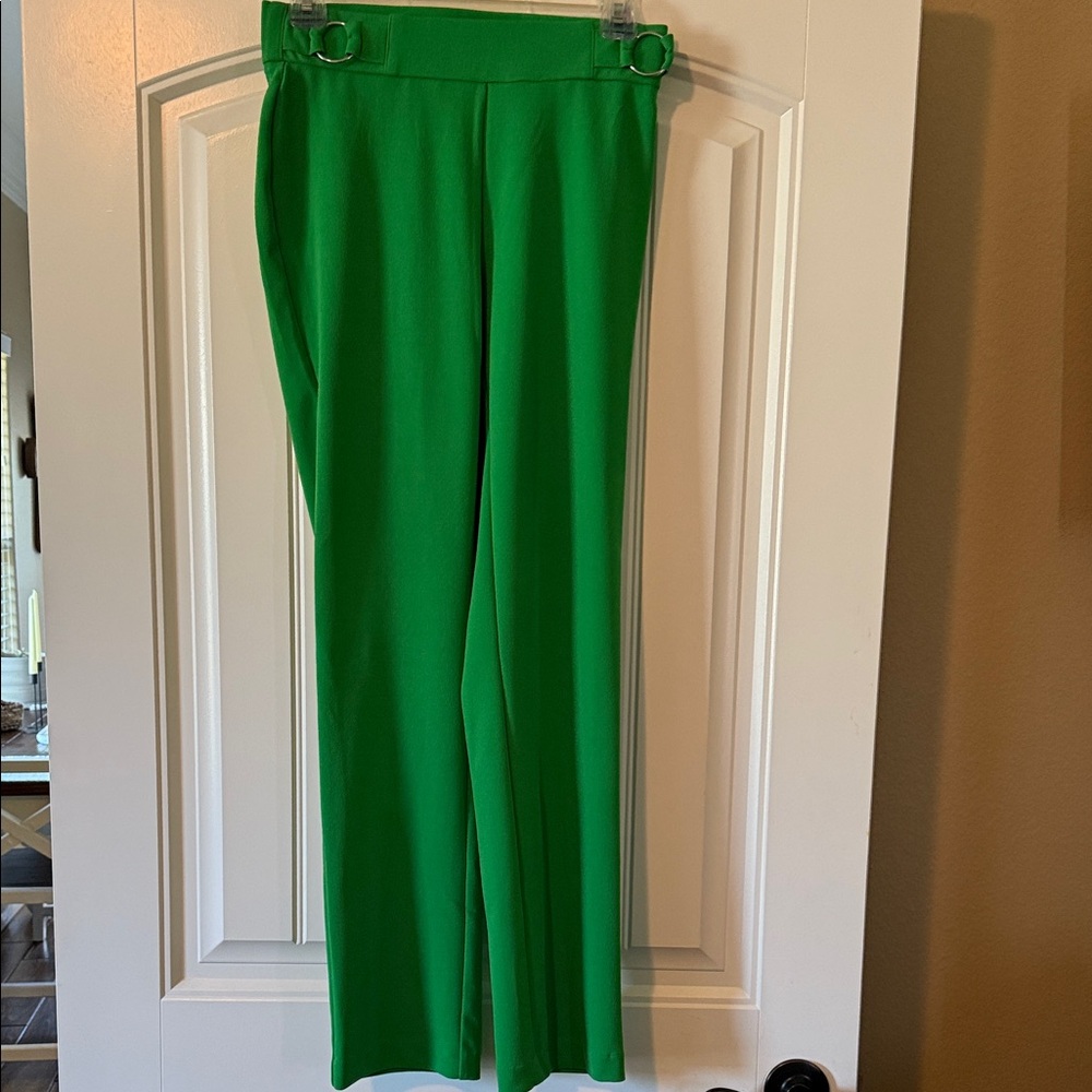 Rafaella Vibrant Green Boot Cut Pants